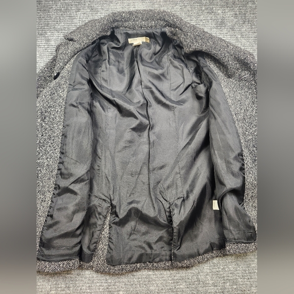 J CREW Women's PEACOAT Gray Black FLECKED Wool Blend Heavy Size Small Petite - Picture 10 of 14